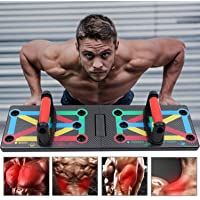 Push Up Rack Board- 12 en 1 equipo multifuncional plegable para ejercicios en el hogar- marco de entrenamiento portátil…